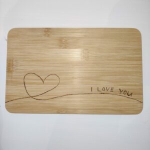 Bambusschneidebrett "I love you"